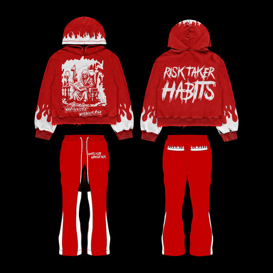 “V2” Red Full Sweatsuit