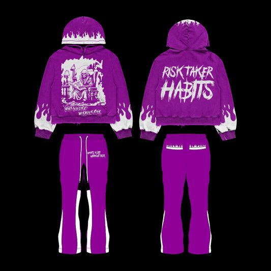 “V2” Purple Full Sweatsuit