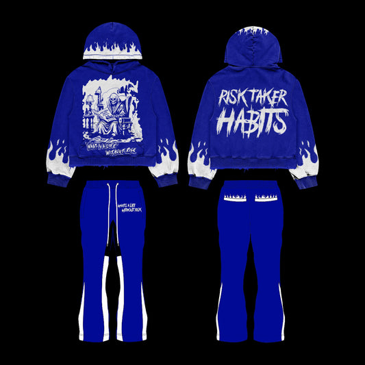 “V2” Blue Full Sweatsuit