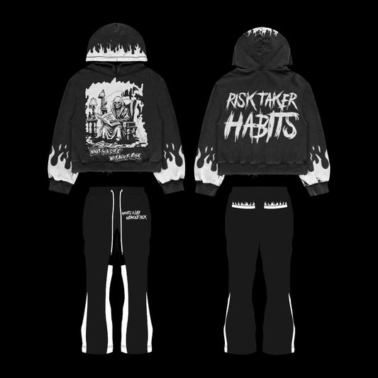 “V2” Black Full Sweatsuit