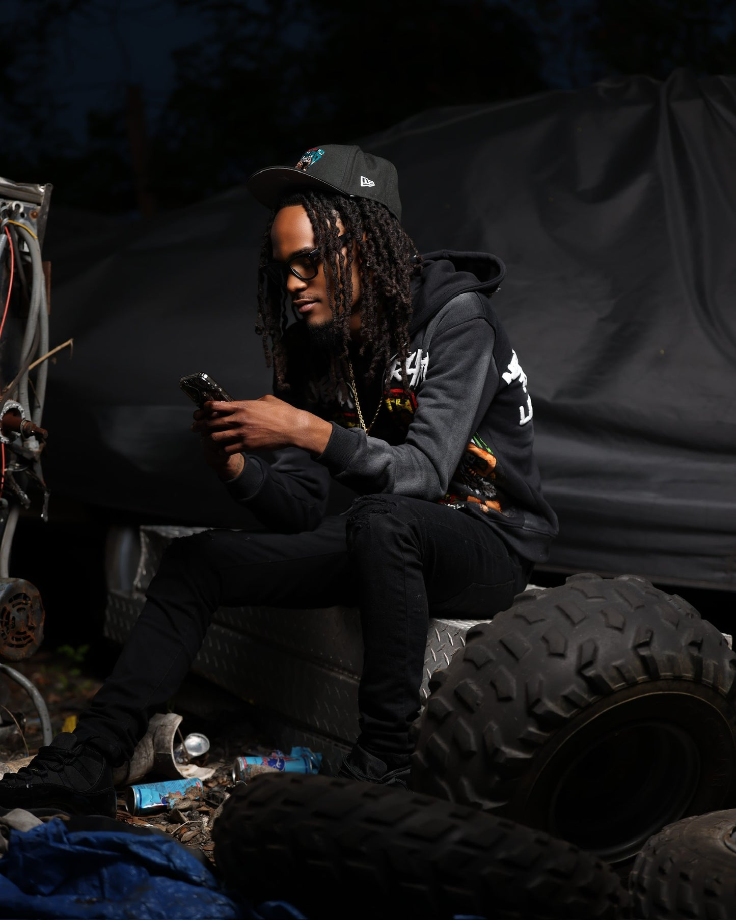 Black "Life's A Gamble" Zipup